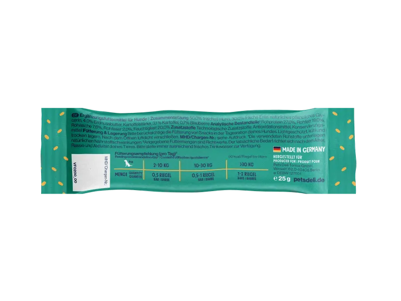 Pets Deli Yummy Bar Snack Yummy Bar Ente mit Erdnussbutter 25g